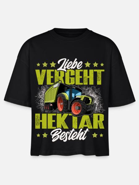 Landwirt - Stanley/Stella Frauen Boxy Bio-T-Shirt Nova - Schwarz