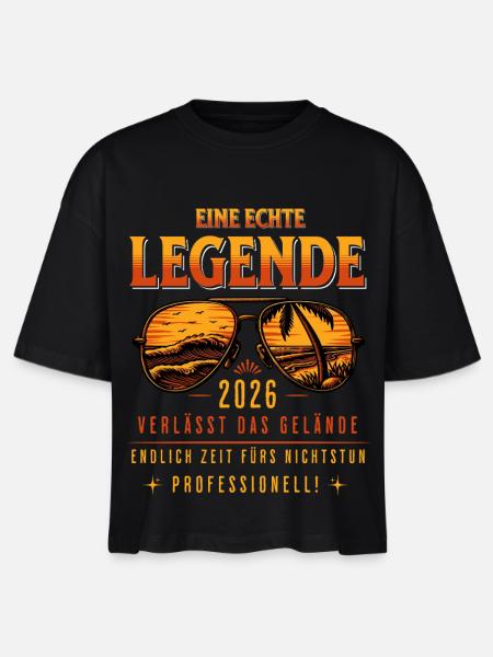 Rente 2026 Legende verlässt das Gelände - Stanley/Stella Frauen Boxy Bio-T-Shirt Nova - Schwarz