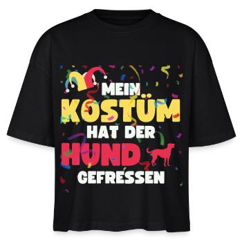 Mein Kostüm hat der Hunde gefressen Fasching  - Stanley/Stella Frauen Boxy Bio-T-Shirt Nova - Schwarz - Vorne - Anna (173cm)