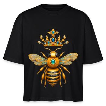 Queen Bee Bienenkönigin - Stanley/Stella Nova Women’s Boxy Organic T-Shirt - black - Front - Anna (173cm)