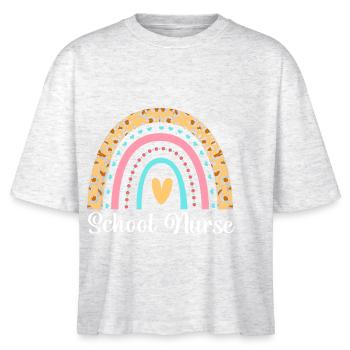 Schoolverpleegkundige Ziekenhuis Geneeskunde - Stanley/Stella Vrouwen Boxy bio-T-shirt Nova - heather wit - Voor - Anna (173cm)