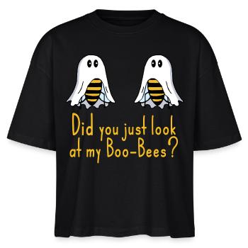 Boobees Boobs funny saying - Stanley/Stella Nova Women’s Boxy Organic T-Shirt - black - Front - Anna (173cm)