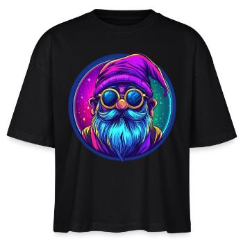 Kosmischer Zauberzwerg - Stanley/Stella Frauen Boxy Bio-T-Shirt Nova - Schwarz - Vorne - Anna (173cm)