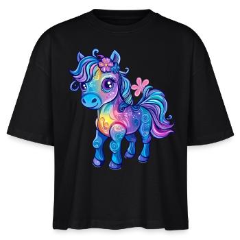 Rainbow bangs - Stanley/Stella Nova Women’s Boxy Organic T-Shirt - black - Front - Anna (173cm)
