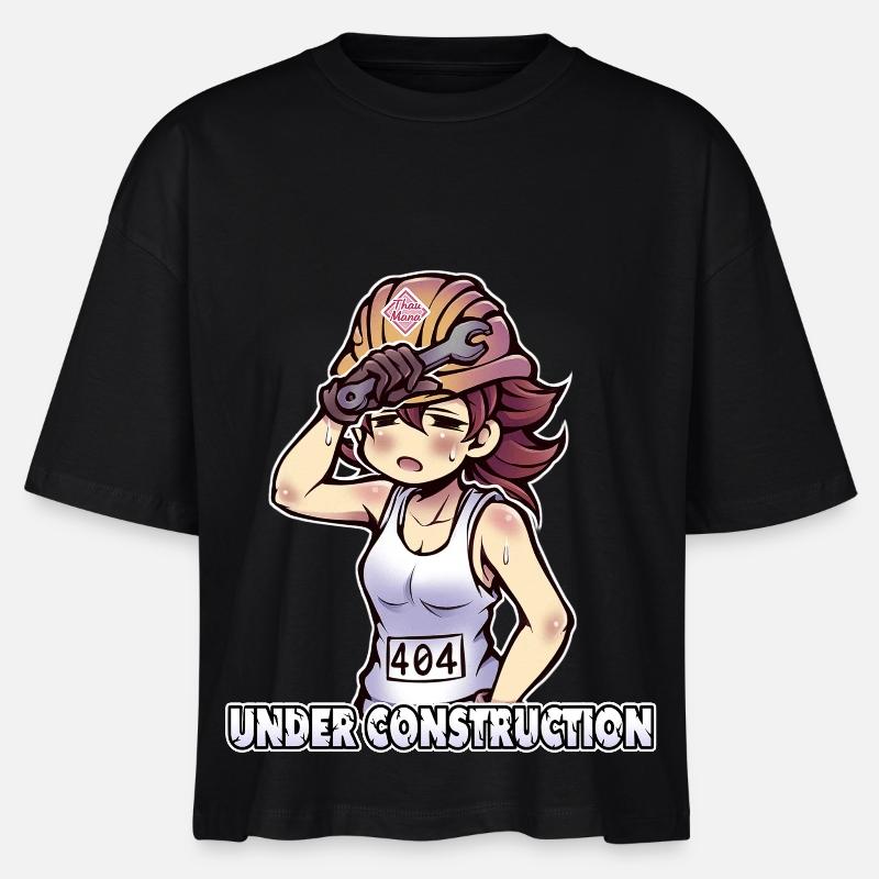 Under Construction - 404 - Stanley/Stella Frauen Boxy Bio-T-Shirt Nova - Schwarz