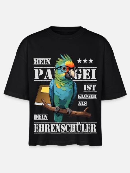 Mein Papagei ist Klüger... - Stanley/Stella Frauen Boxy Bio-T-Shirt Nova - Schwarz