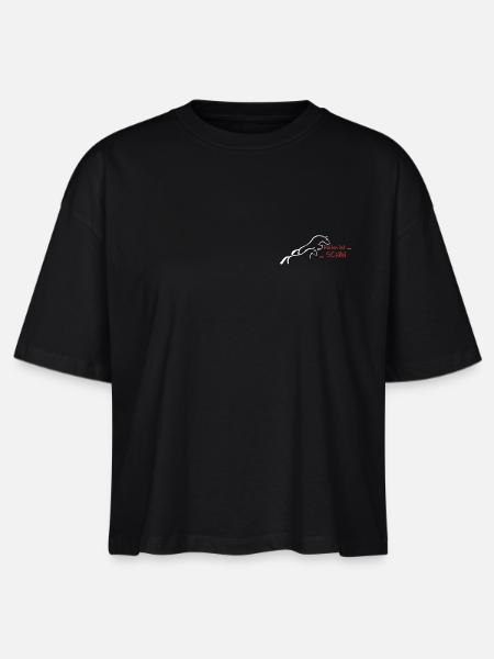 Reiten ist schön... - Stanley/Stella Frauen Boxy Bio-T-Shirt Nova - Schwarz