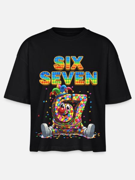 67 six seven Karneval Süß Geschenk - Stanley/Stella Frauen Boxy Bio-T-Shirt Nova - Schwarz