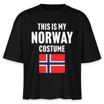 Dieses mein Norwegen Kostüm - Stanley/Stella Frauen Boxy Bio-T-Shirt Nova - Schwarz - Vorne - Anna (173cm)