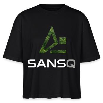 SansQ - Inspiriert von der Natur - Stanley/Stella Frauen Boxy Bio-T-Shirt Nova - Schwarz - Vorne - Anna (173cm)