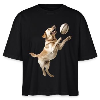 Labrador Retriever - Stanley/Stella Frauen Boxy Bio-T-Shirt Nova - Schwarz - Vorne - Anna (173cm)