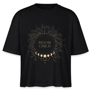 Moon Child - Stanley/Stella Frauen Boxy Bio-T-Shirt Nova - Schwarz - Vorne - Anna (173cm)