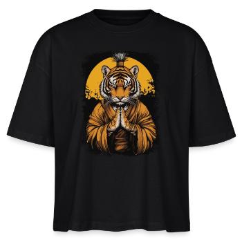 Tijger Monnik - Stanley/Stella Vrouwen Boxy bio-T-shirt Nova - zwart - Voor - Anna (173cm)
