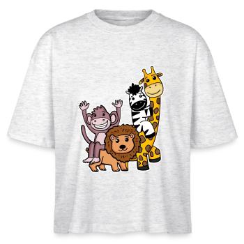 Des animaux mignons - T-shirt bio NOVA Stanley/Stella Femme - blanc chiné - Devant - Anna (173cm)