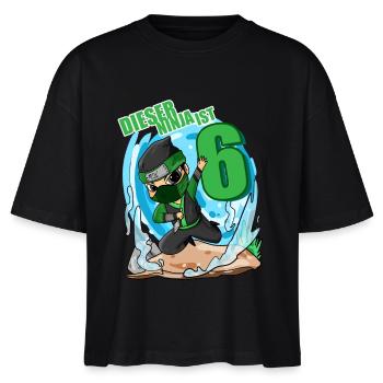 6 Jahre Junge Ninja - 6 Geburtstag - Ich bin 6 - Stanley/Stella Frauen Boxy Bio-T-Shirt Nova - Schwarz - Vorne - Anna (173cm)