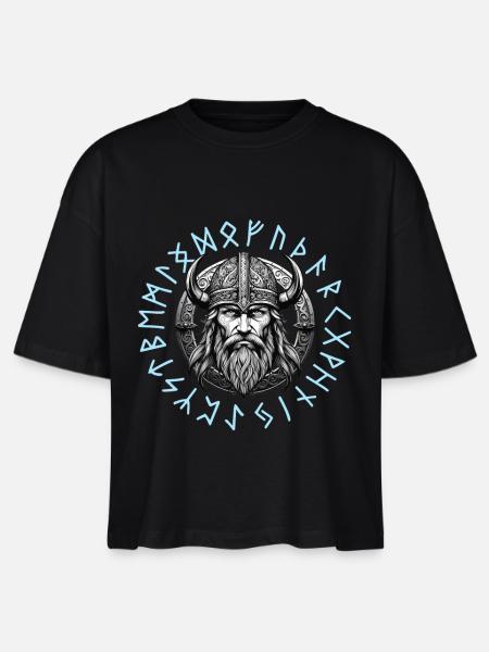 Wikinger Krieger Walhalla Runenkreis - Stanley/Stella Frauen Boxy Bio-T-Shirt Nova - Schwarz