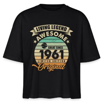 1961 Anniversaire Retro Orginal - T-shirt bio NOVA Stanley/Stella Femme - noir - Devant - Anna (173cm)