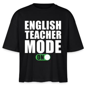 Englischlehrer Modus Ein - Stanley/Stella Frauen Boxy Bio-T-Shirt Nova - Schwarz - Vorne - Anna (173cm)