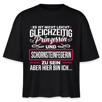 SCHORNSTEINFEGERIN - Prinzessin - Stanley/Stella Frauen Boxy Bio-T-Shirt Nova - Schwarz - Vorne - Anna (173cm)