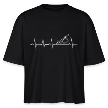 J’aime ma flûte - T-shirt bio NOVA Stanley/Stella Femme - noir - Devant - Anna (173cm)