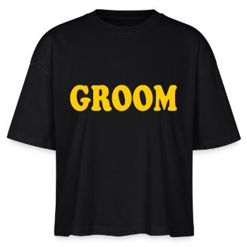 Groom - Stanley/Stella Frauen Boxy Bio-T-Shirt Nova - Schwarz - Vorne - Anna (173cm)