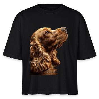 Cocker Spaniel - Stanley/Stella Nova Women’s Boxy Organic T-Shirt - black - Front - Anna (173cm)