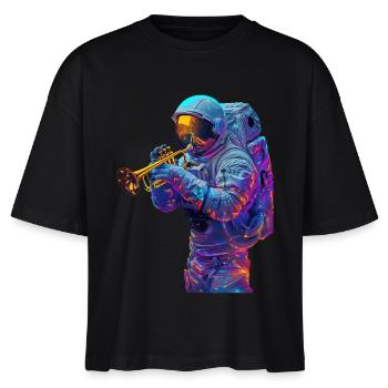 Trompette astronaute - T-shirt bio NOVA Stanley/Stella Femme - noir - Devant - Anna (173cm)