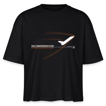 Navette spatiale (imprimé orange) - T-shirt bio NOVA Stanley/Stella Femme - noir - Devant - Anna (173cm)