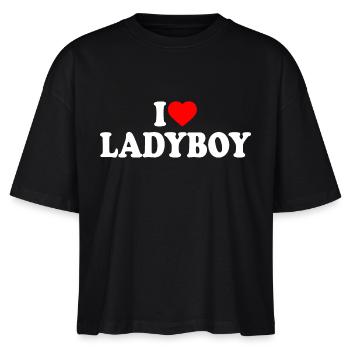 I love ladyboy - Stanley/Stella Nova Women’s Boxy Organic T-Shirt - black - Front - Anna (173cm)