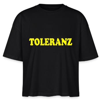 Toleranz - Stanley/Stella Frauen Boxy Bio-T-Shirt Nova - Schwarz - Vorne - Anna (173cm)