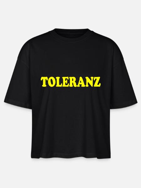 Toleranz - Stanley/Stella Frauen Boxy Bio-T-Shirt Nova - Schwarz