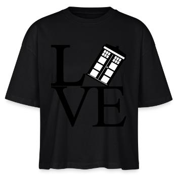 Love schwarz - Stanley/Stella Frauen Boxy Bio-T-Shirt Nova - Schwarz - Vorne - Anna (173cm)