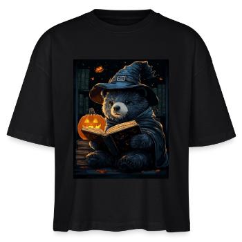 Halloween Gift Women Bear Men Kids Decoration - Stanley/Stella Nova Women’s Boxy Organic T-Shirt - black - Front - Anna (173cm)
