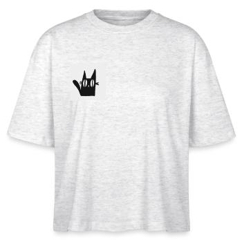Mimi the Black Cat - Stanley/Stella Nova Women’s Boxy Organic T-Shirt - heather white - Front - Anna (173cm)