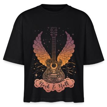 Rock & Roll Guitar - Stanley/Stella Nova Women’s Boxy Organic T-Shirt - black - Front - Anna (173cm)