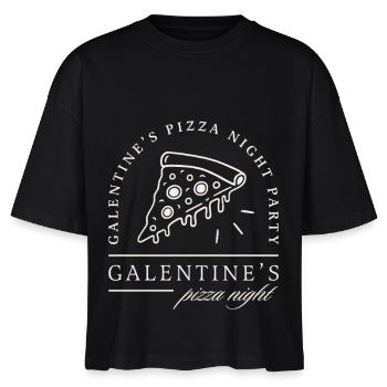 Soirée pizza des Galentines, dîner de fille de la Saint-Valentin - T-shirt bio NOVA Stanley/Stella Femme - noir - Devant - Anna (173cm)