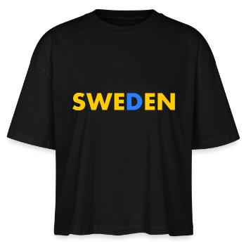 Suède - T-shirt bio NOVA Stanley/Stella Femme - noir - Devant - Anna (173cm)