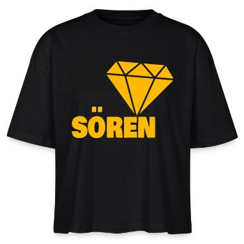 Gift for Soeren - Stanley/Stella Nova Women’s Boxy Organic T-Shirt - black - Front - Anna (173cm)