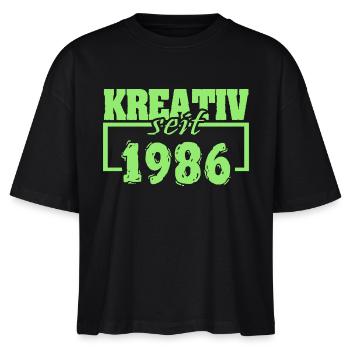 1986 - Stanley/Stella Nova Women’s Boxy Organic T-Shirt - black - Front - Anna (173cm)