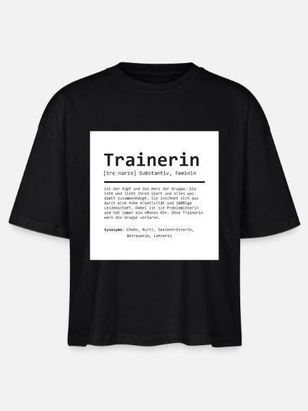 Trainerin | Definition | Grammatik - Stanley/Stella Frauen Boxy Bio-T-Shirt Nova - Schwarz