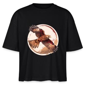 Rotmilan Greifvogel - Stanley/Stella Frauen Boxy Bio-T-Shirt Nova - Schwarz - Vorne - Anna (173cm)