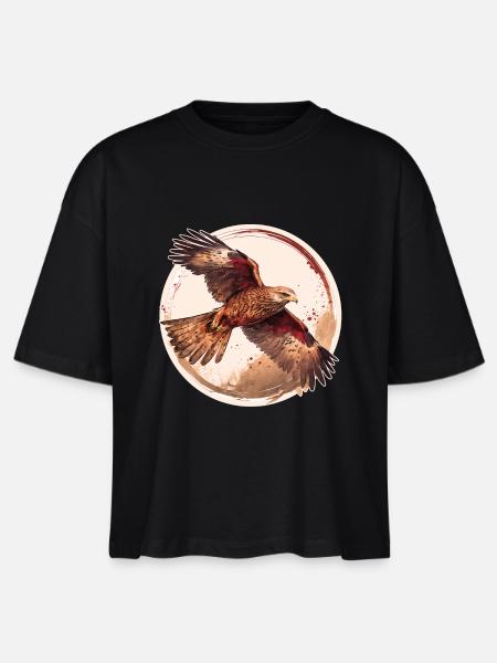 Rotmilan Greifvogel - Stanley/Stella Frauen Boxy Bio-T-Shirt Nova - Schwarz