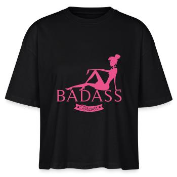 Pink Badass forever - T-shirt bio NOVA Stanley/Stella Femme - noir - Devant - Anna (173cm)