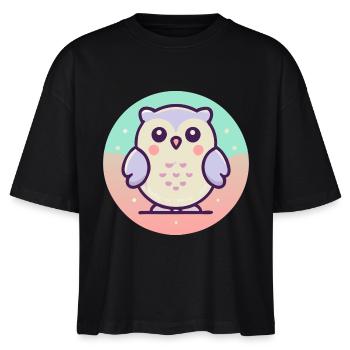 Hibou - T-shirt bio NOVA Stanley/Stella Femme - noir - Devant - Anna (173cm)