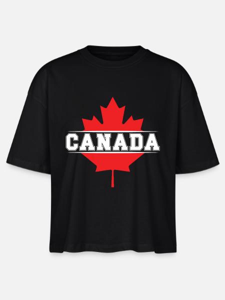 Kanada - Stanley/Stella Frauen Boxy Bio-T-Shirt Nova - Schwarz