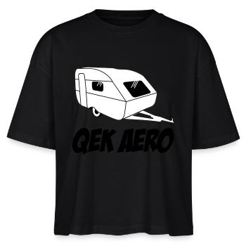 QEK Aero - Stanley/Stella Frauen Boxy Bio-T-Shirt Nova - Schwarz - Vorne - Anna (173cm)