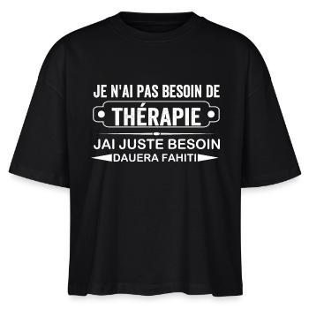 therapie tahiti - T-shirt bio NOVA Stanley/Stella Femme - noir - Devant - Anna (173cm)