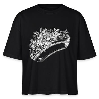 Gardehut weiss | Black & White Collection - Stanley/Stella Frauen Boxy Bio-T-Shirt Nova - Schwarz - Vorne - Anna (173cm)