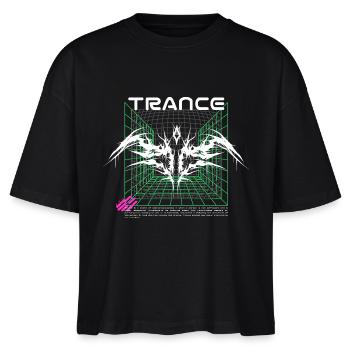 Trance - Techno Rave Festival Design - Stanley/Stella Frauen Boxy Bio-T-Shirt Nova - Schwarz - Vorne - Anna (173cm)