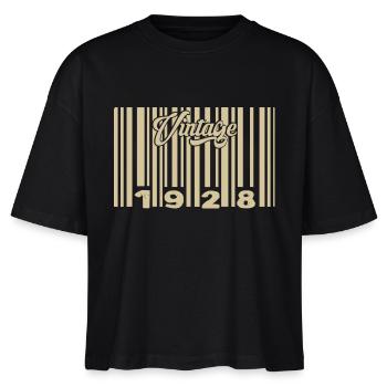 vintage 1928 Code barre 1928: Année 2025. - T-shirt bio NOVA Stanley/Stella Femme - noir - Devant - Anna (173cm)
